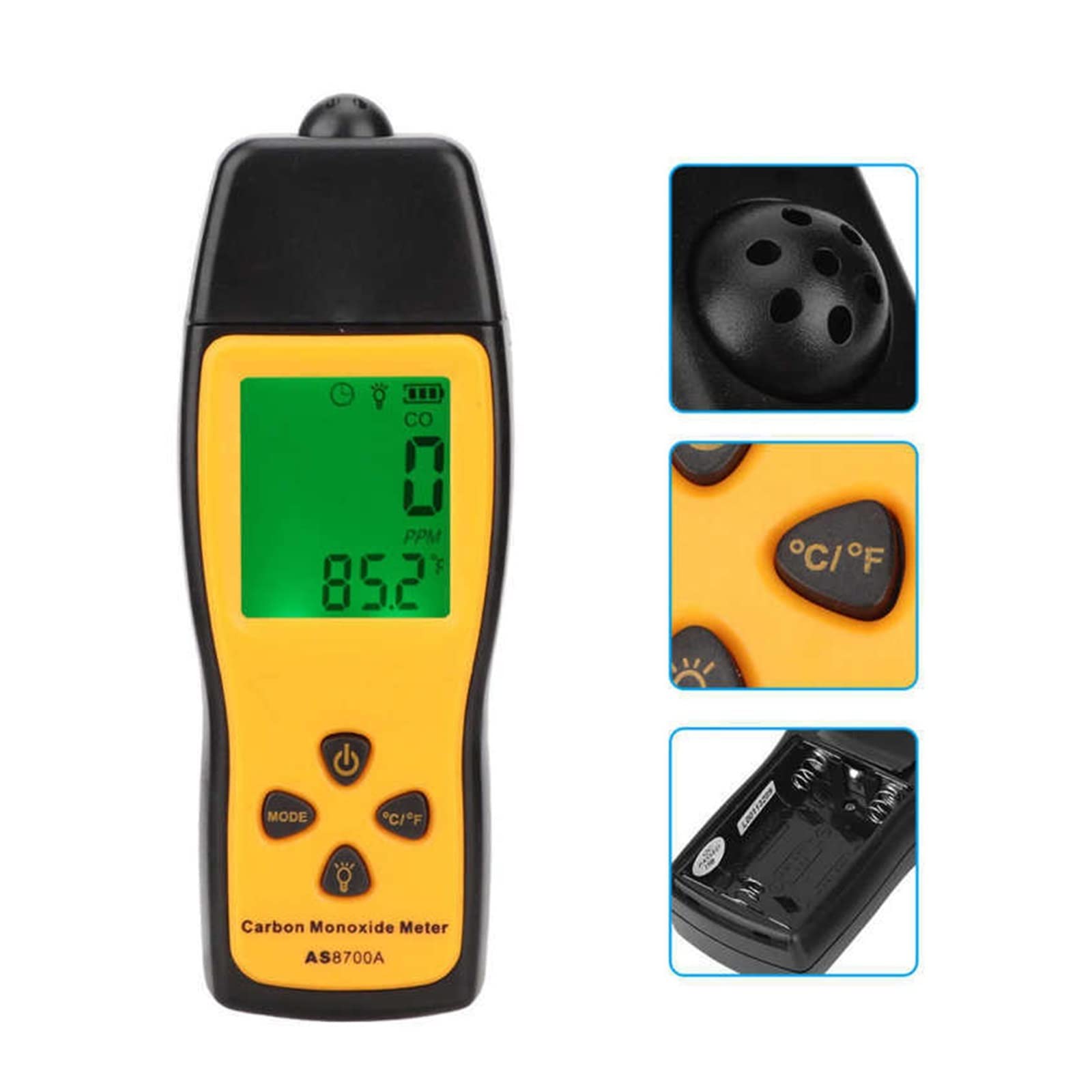 Medidor de monóxido de Carbono portátil, probador de Gas CO Alto, Detector de Monitor, Herramientas de análisis de Gas Instrumentos electrónicos