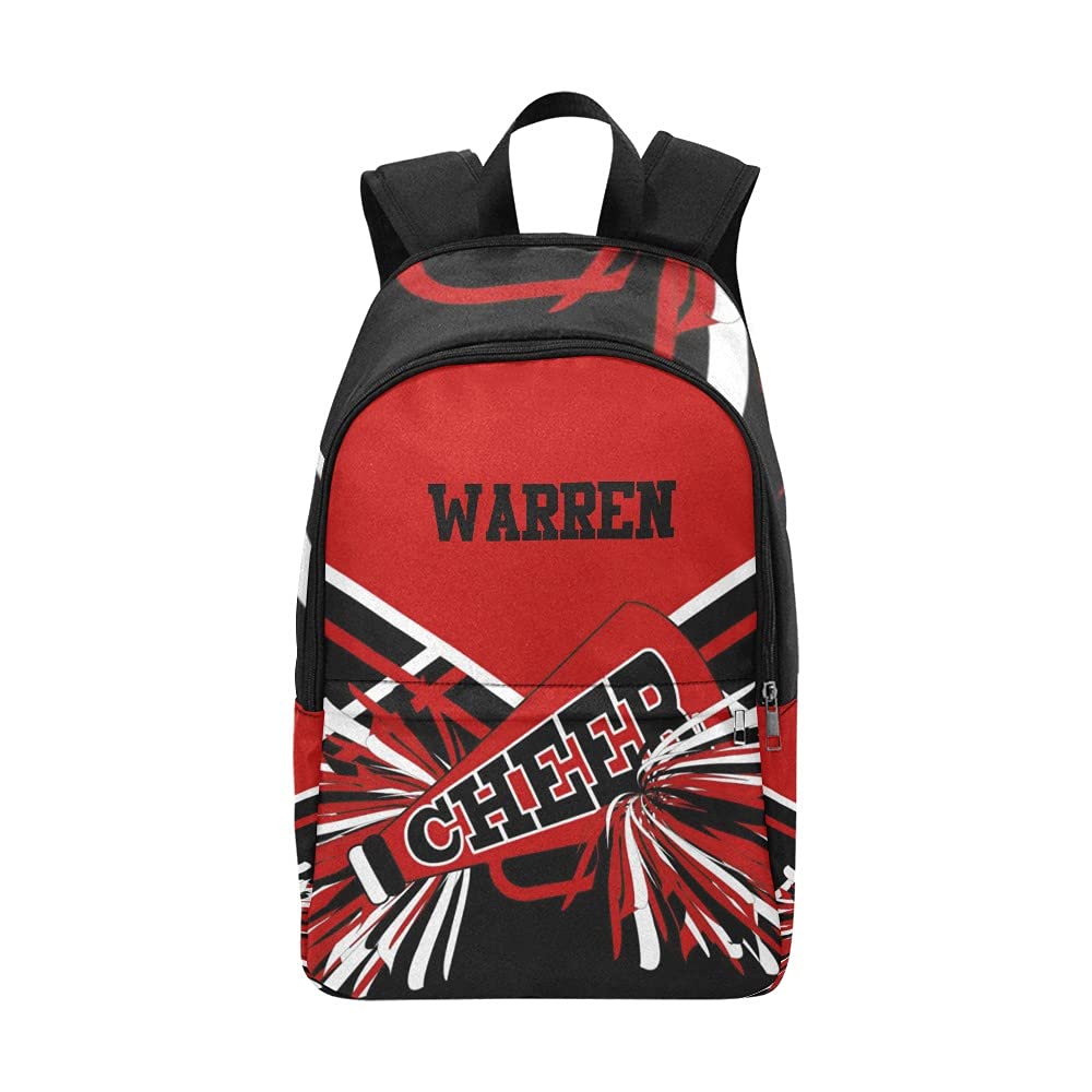 Cheerleader Red Black Personalized Casual Backpack Unisex Travel Daypack for Teen Adult Boys Girls 11.81''(L)*5.51''(W)*17.72''(H)