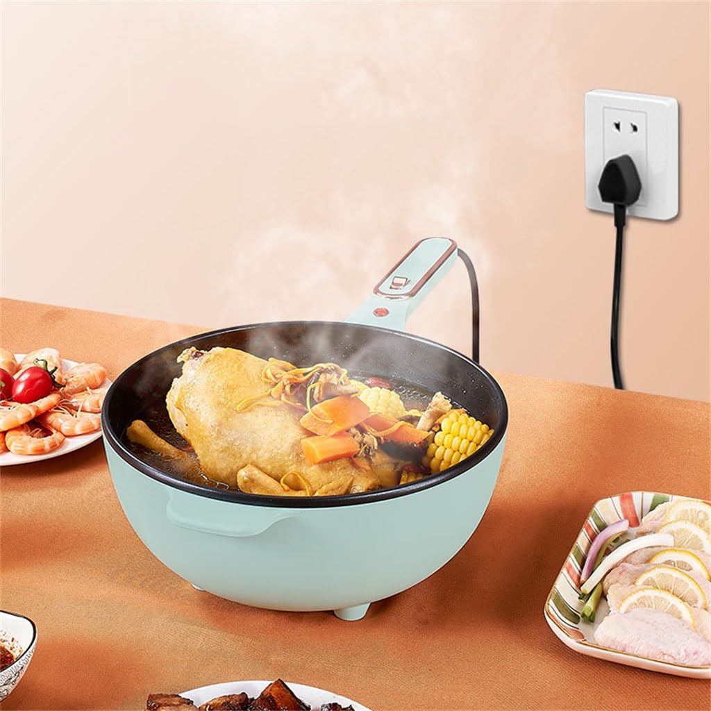 Sartén eléctrica Olla integrada Sartén para el hogar Olla caliente Olla al vapor Sartén antiadherente (E) 2