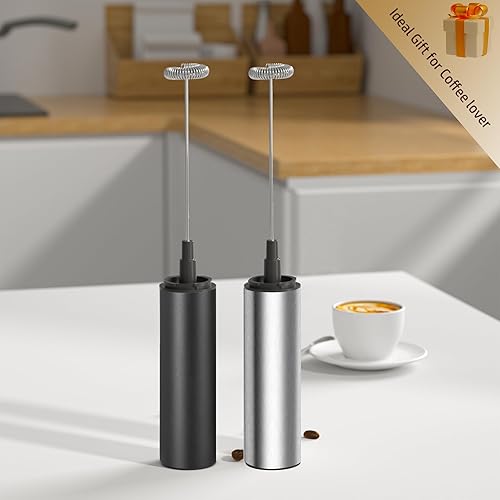 Miniatura 2 de Espumador de leche de mano, agitador, mezclador y Wisker para café, té, latte, capuchino y preparación de bebidas de chocolate caliente y creación