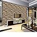 Vimoon Stone Wallpaper, PVC 3D Effect Blocks Peel and Stick Wallpaper for Home Decoration (17.71