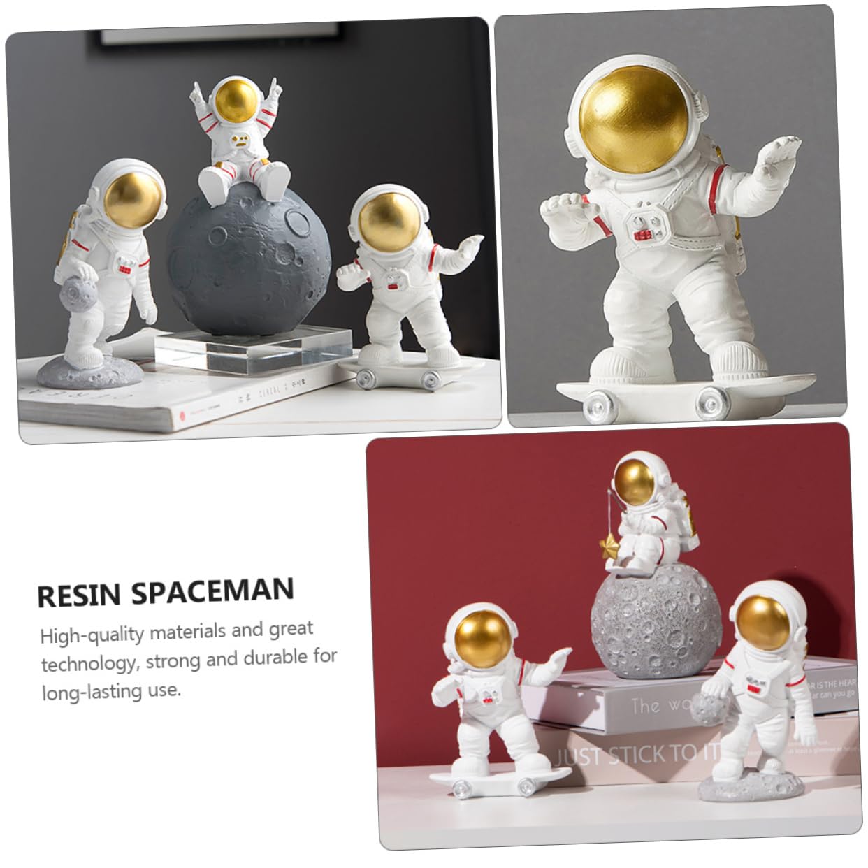 Figuritas De Astronauta para Decoración del Hogar Adorable Adorno Espacial Hecho Mano para Habitaciones Infantiles y Colecciones Personales
