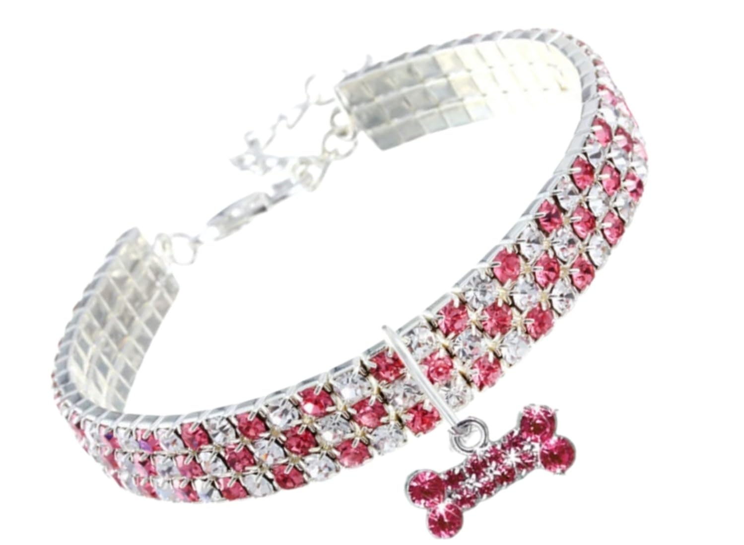 Collier pour chien rouge réglable, accessoire chats et grands chiens taille L