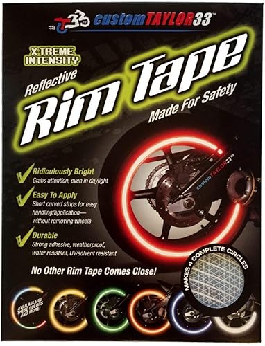 Miniatura 2 de customTAYLOR33 Cintas reflectantes de alta intensidad para llantas de seguridad (deben seleccionar el tamaño de tu llanta), 20 pulgadas (tamaño de