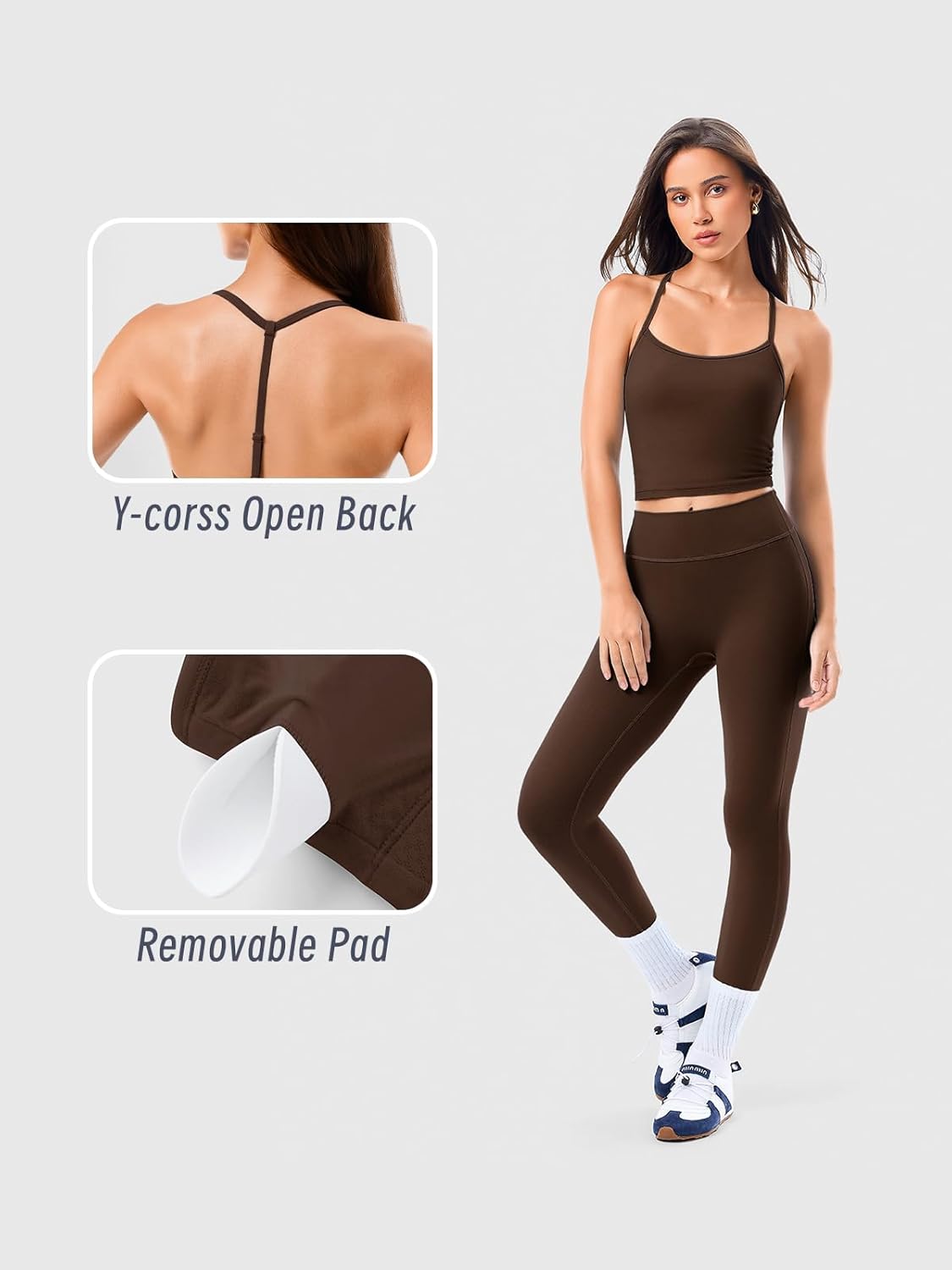 Matching Workout Sets for Women,Breathable Sport Bras & Seamless Leggings,2 Piece ActiveWear Outfits for Pilates/Gym/Athletic - Image 2