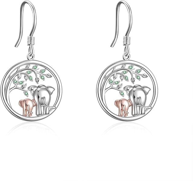 YFN Sterling Silver Lucky Penguin/Unicorn/Ladybird/Elephant/Cat/Butterfly/Horseshoe Earrings Cute Animal Stud Earrings Jewellery Gifts for Women Girls