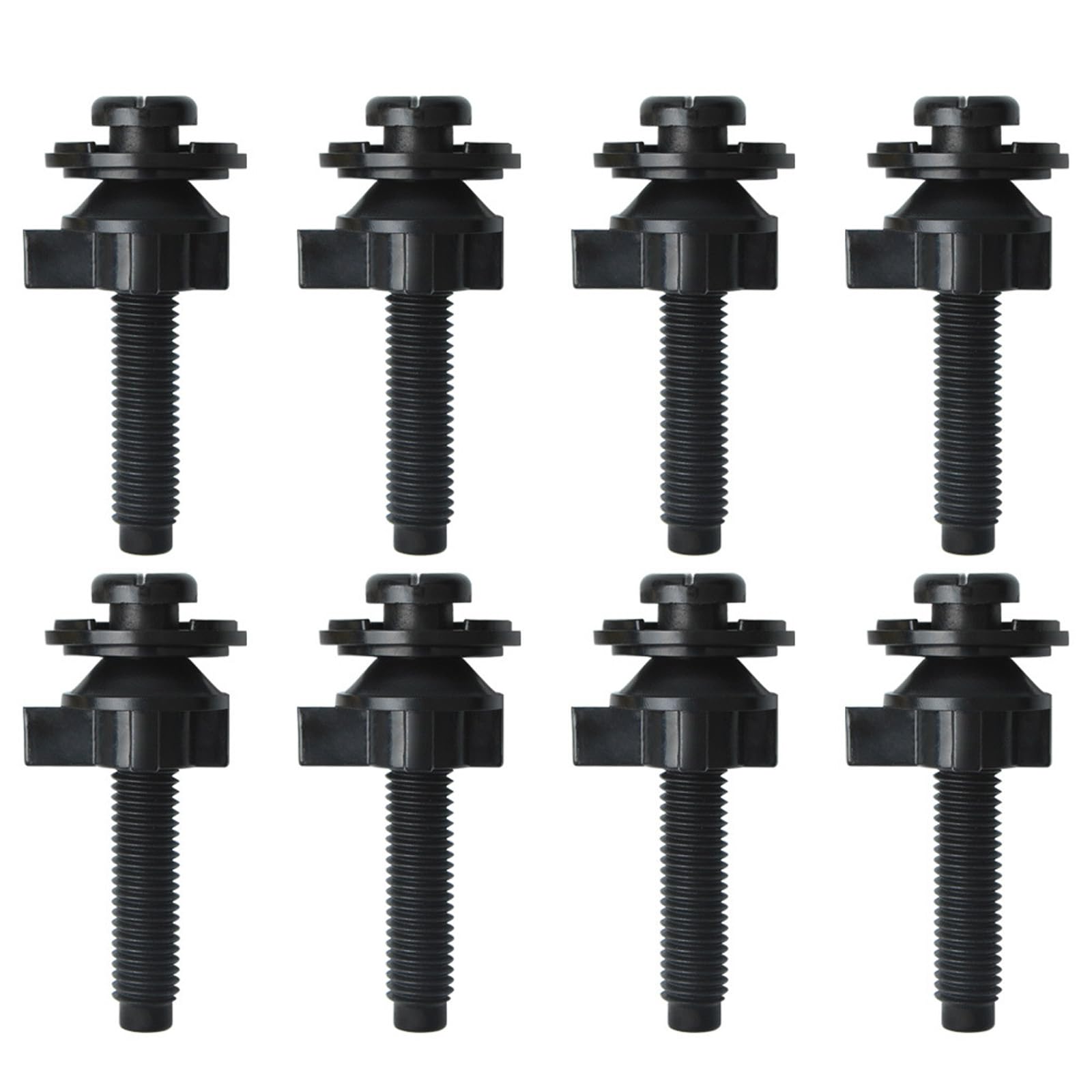 Woedpez 8Pcs Universals Toilet Seat Fastening Screws With Grip Toilet Lid Fix Screws For Fit Easy Installation Seat Replacement Set