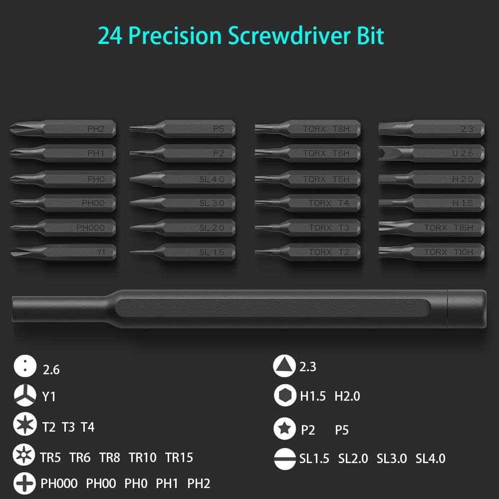 Xiaomi Zestaw precyzyjnych wkrętaków, zestaw narzędzi do wkrętaków 51 cm, zestaw mini śrubokrętów, zestaw narzędzi do naprawy elektroniki