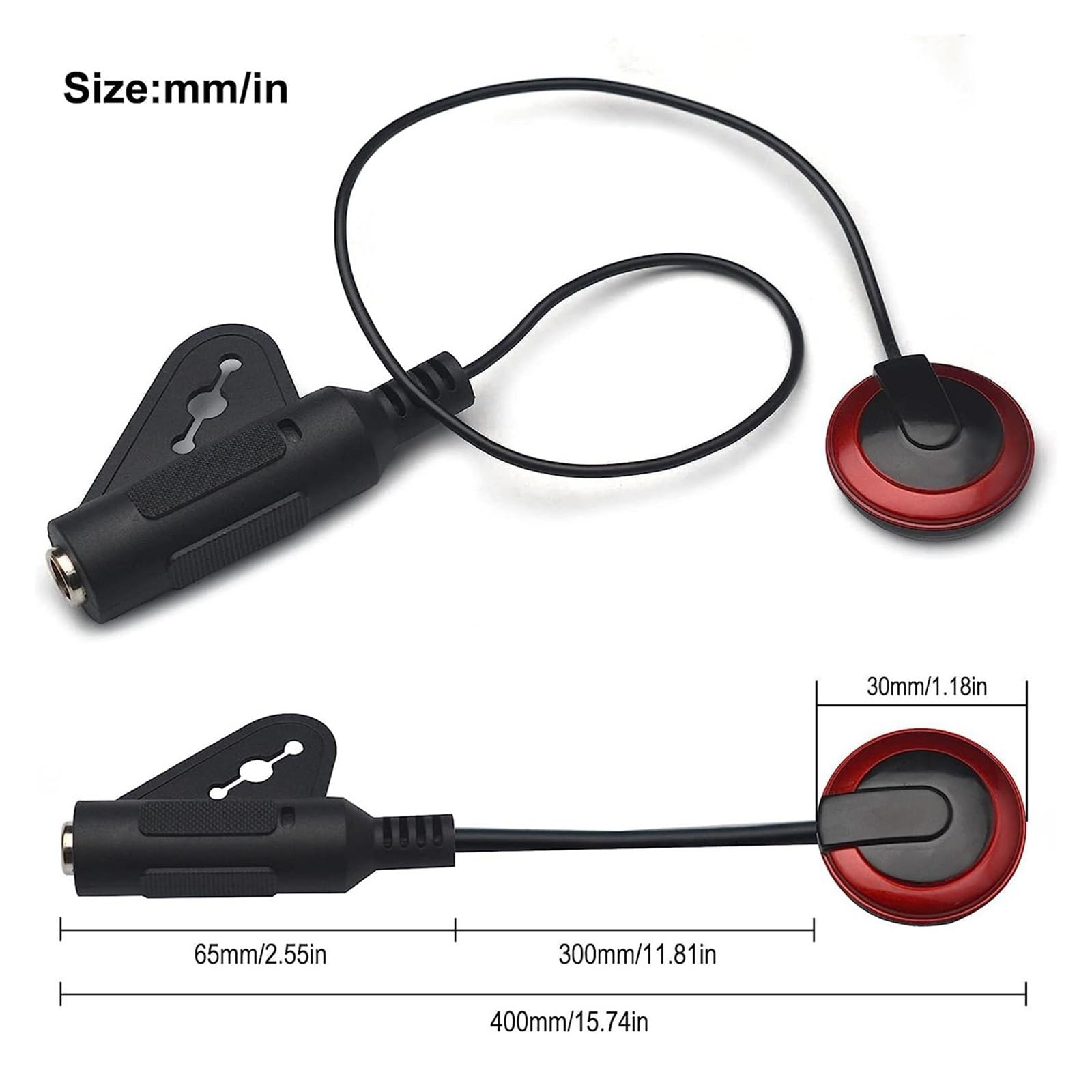 Przetworniki Gitarowe Przetworniki Mikrofonowe Piezoelektryczne Podkładki Korektora Gitara Akustyczna Skrzypce Ukulele Akcesoria(2 red)