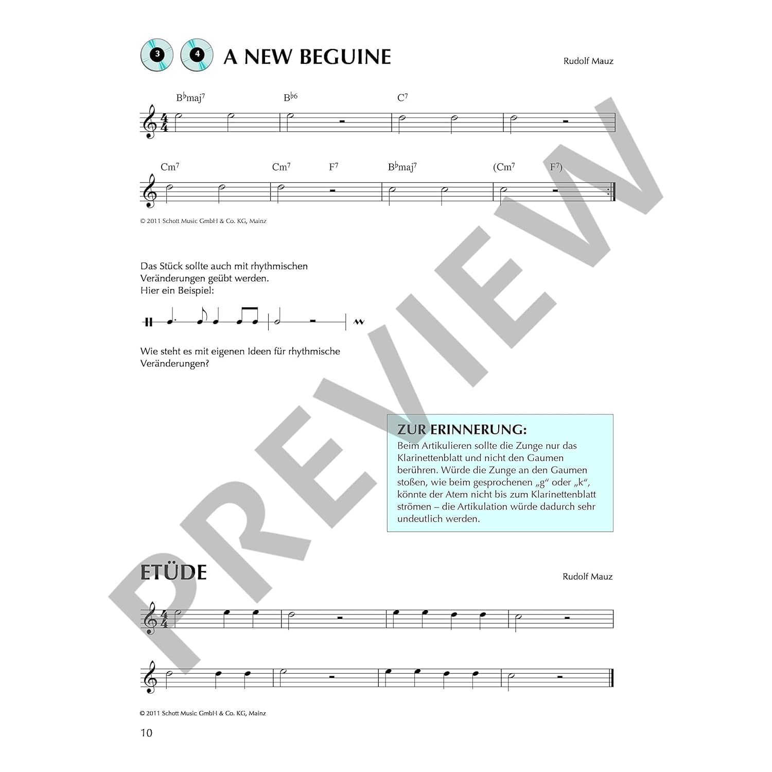 Klarinette spielen - mein schönstes Hobby Band 2 und Spielbuch 2 ( ED 20642D, ED 2064 9783795725891, 9783795724535) + Soundman Durchziehwischer für Klarinette (Starterset)