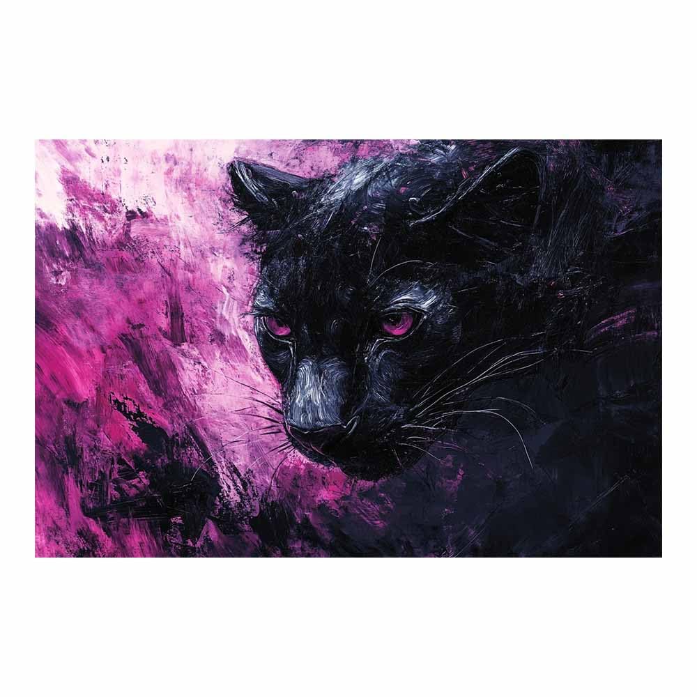 JOSUE Animal Canvas Wall Art Bathroom Leopard Artwork Landscape Painting Picture Modern Wall Art for Living Room Bedroom Home Office Kitchen Decor(Black 108)-70x100cm Unframed