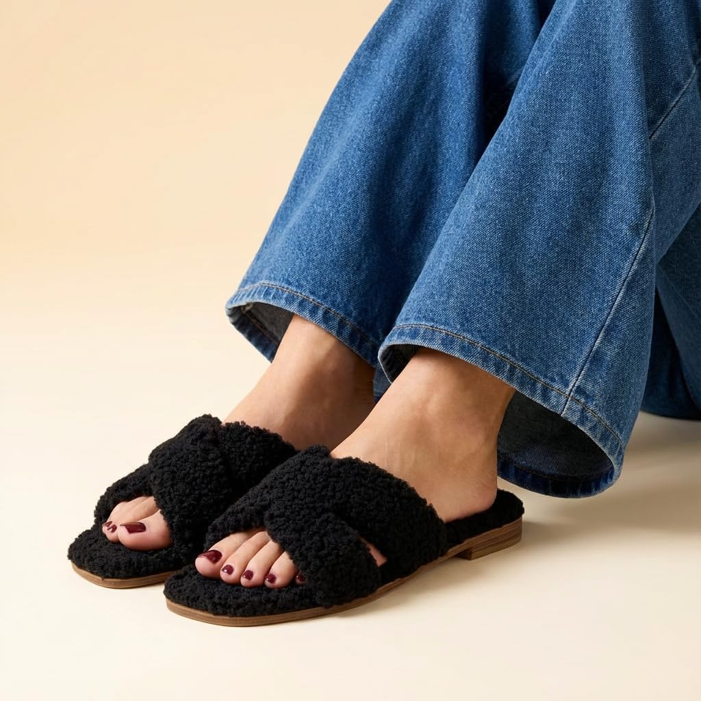 CUSHIONAIRE Women's Visa cozy slide sandal +Memory Foam, Wide Widths Available - Image 2