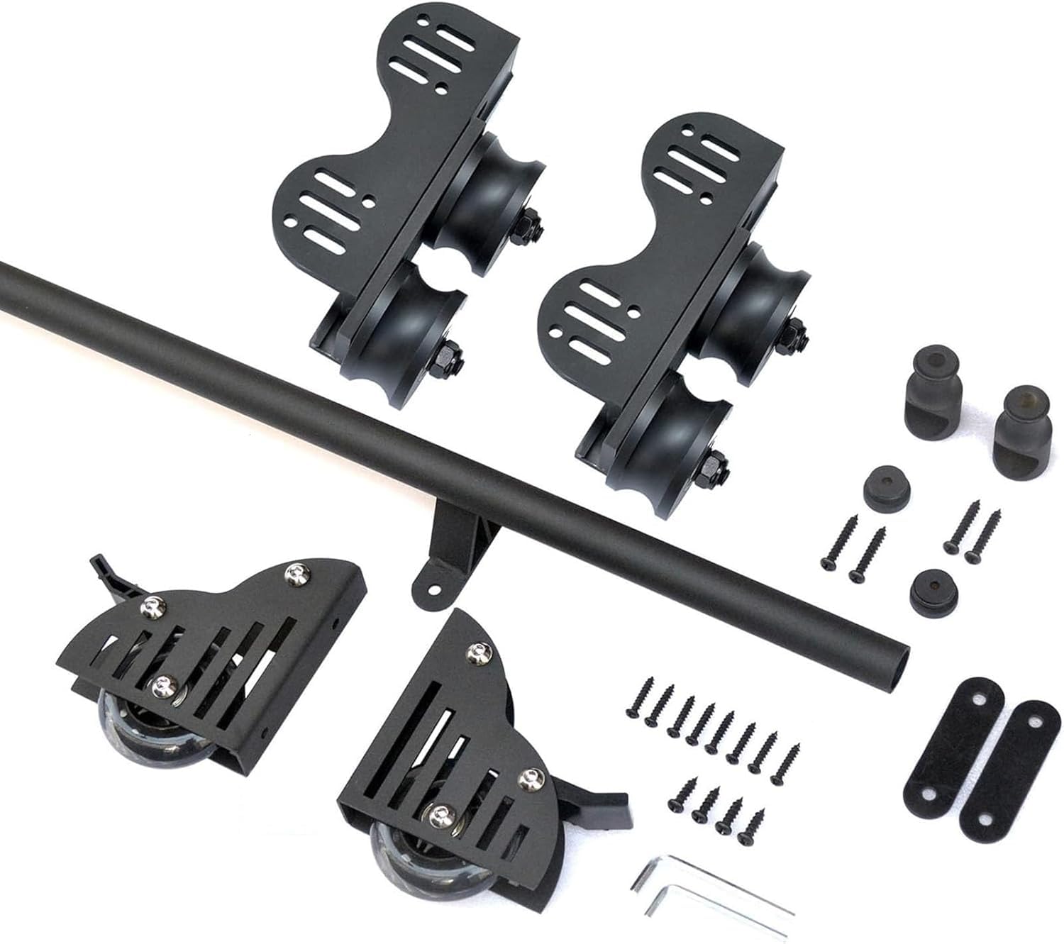 Quincaillerie échelle coulissante rétractable 1m à 8m rail tubulaire rond grenier