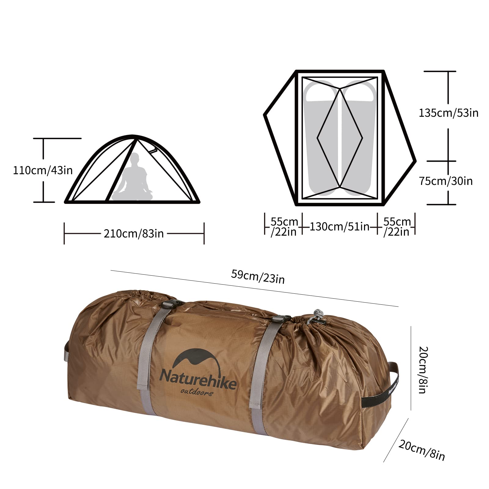Amazon.co.jp: Naturehike 2人用 Naturehike キャニオン 2人用