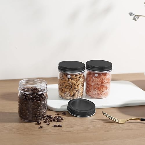 Miniatura 6 de Novelinks - Recipientes de plástico transparente (8 onzas), Negro