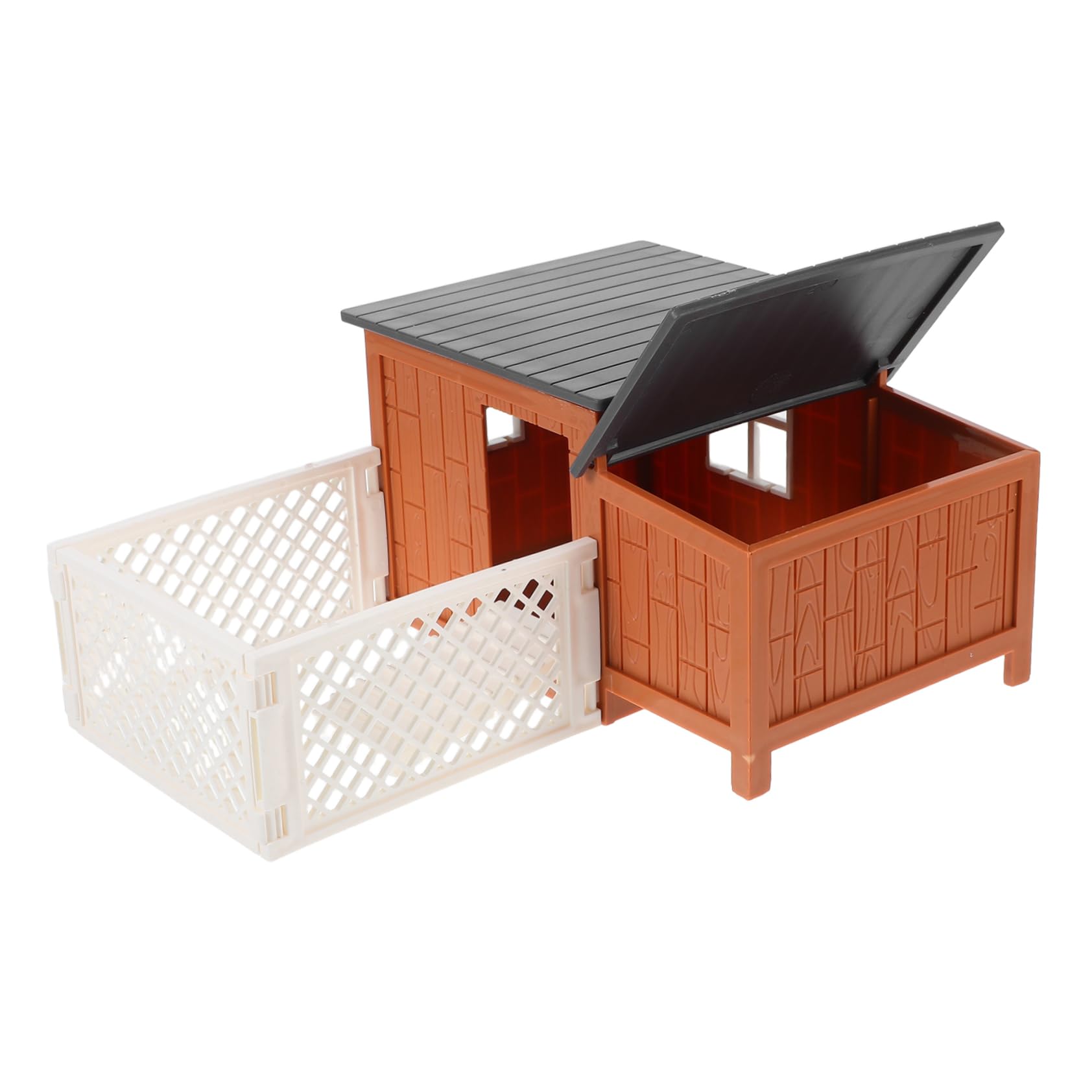 Toyvian Gallinero Modelo De Casa De Pollo Realista De 7.87X5.90X3.42In Juguete Educativo De Ensamblaje para Niños Decoración De Granja Miniatura Y Proyecto Escolar