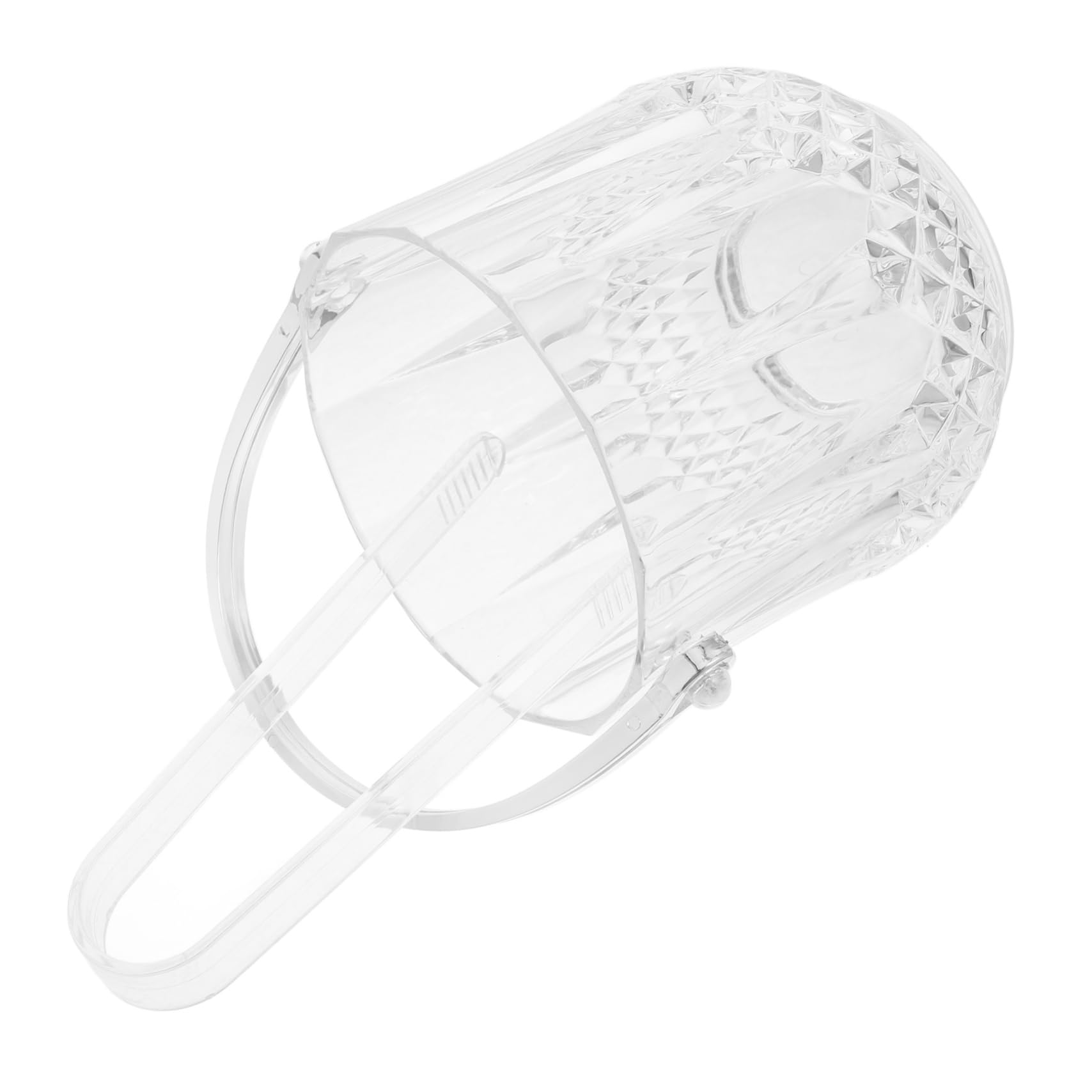 OFFSCH Bucket with Acrylic Tongs 1150ml Drink Cooler Ice Pail Bar Party Accessory Container