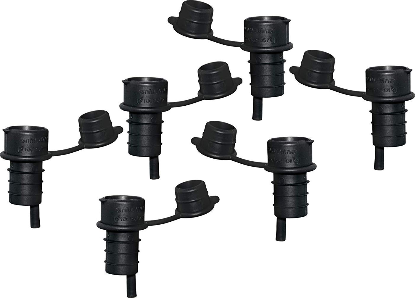 Haley's Corker30066 5-in-1 Wine Aerator, Stopper, Pourer, Filter and Re-Corker, 6 Pack, Standard, Black
