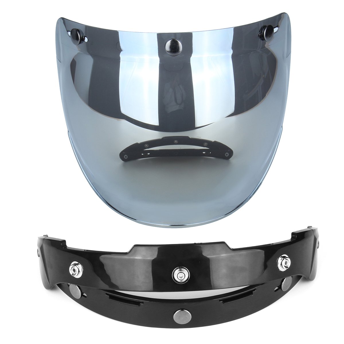 Apra Il Casco Motociclo Bolla Visiera Obiettivo per Harley Jet Casco - Chiaro