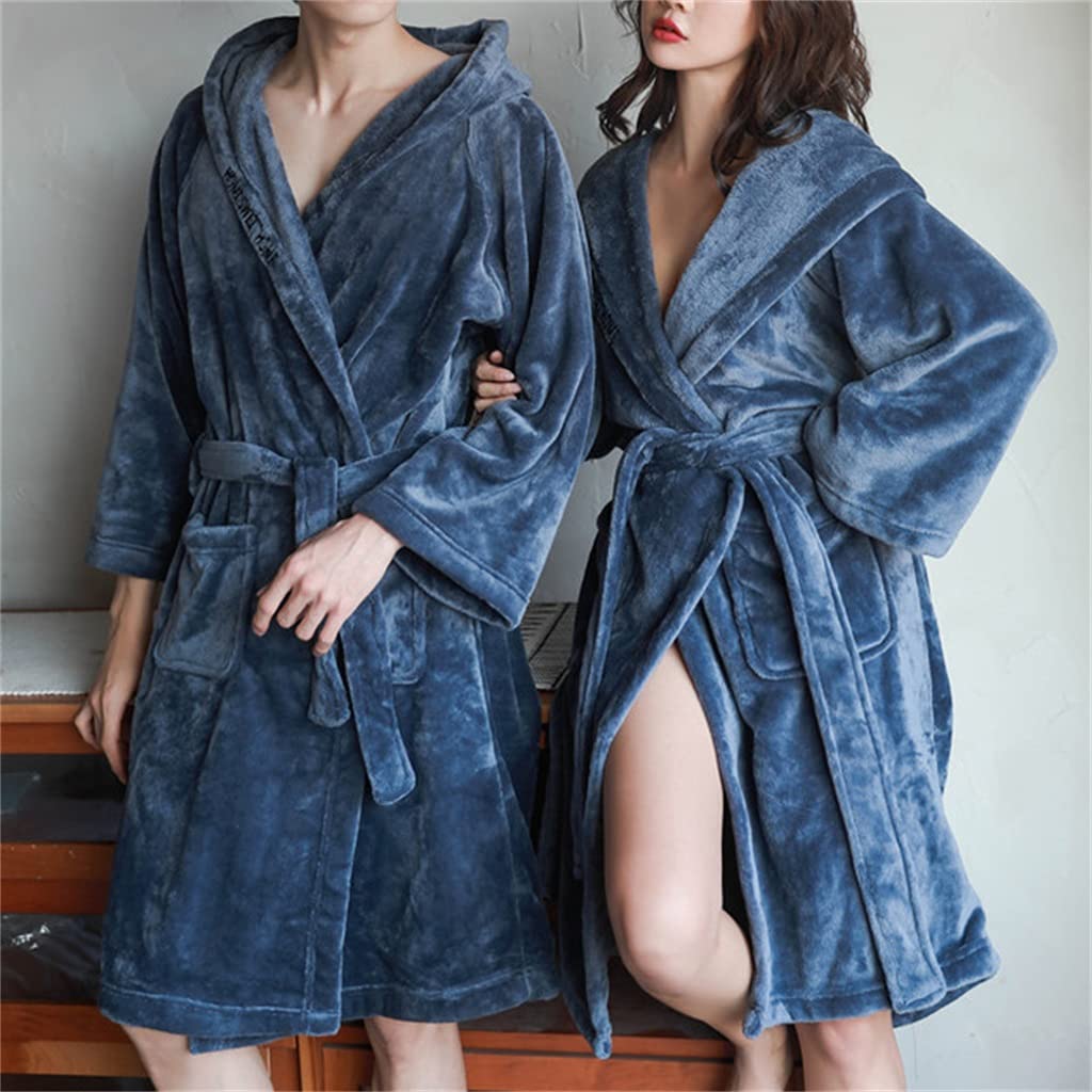 Amazon.co.jp: バスローブ 女性の厚みのある暖かさフランネルパジャマ