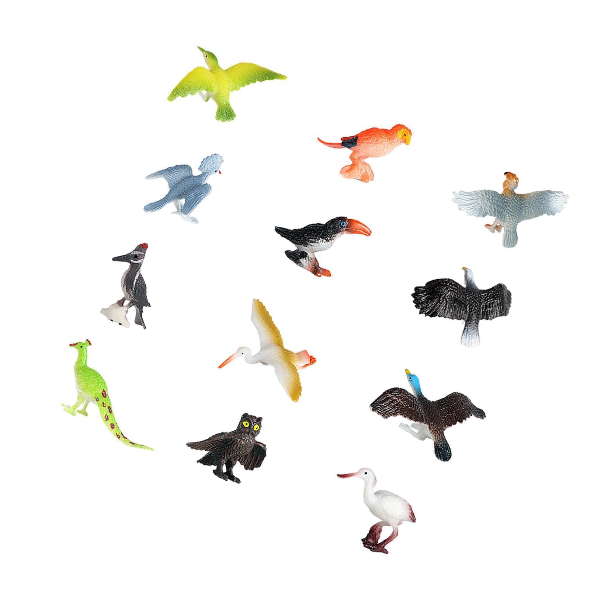 LIXSAZSE Authentic Animal Figures Figurines Set of 12 for Collecting and Celebrations toy Gift, Bird