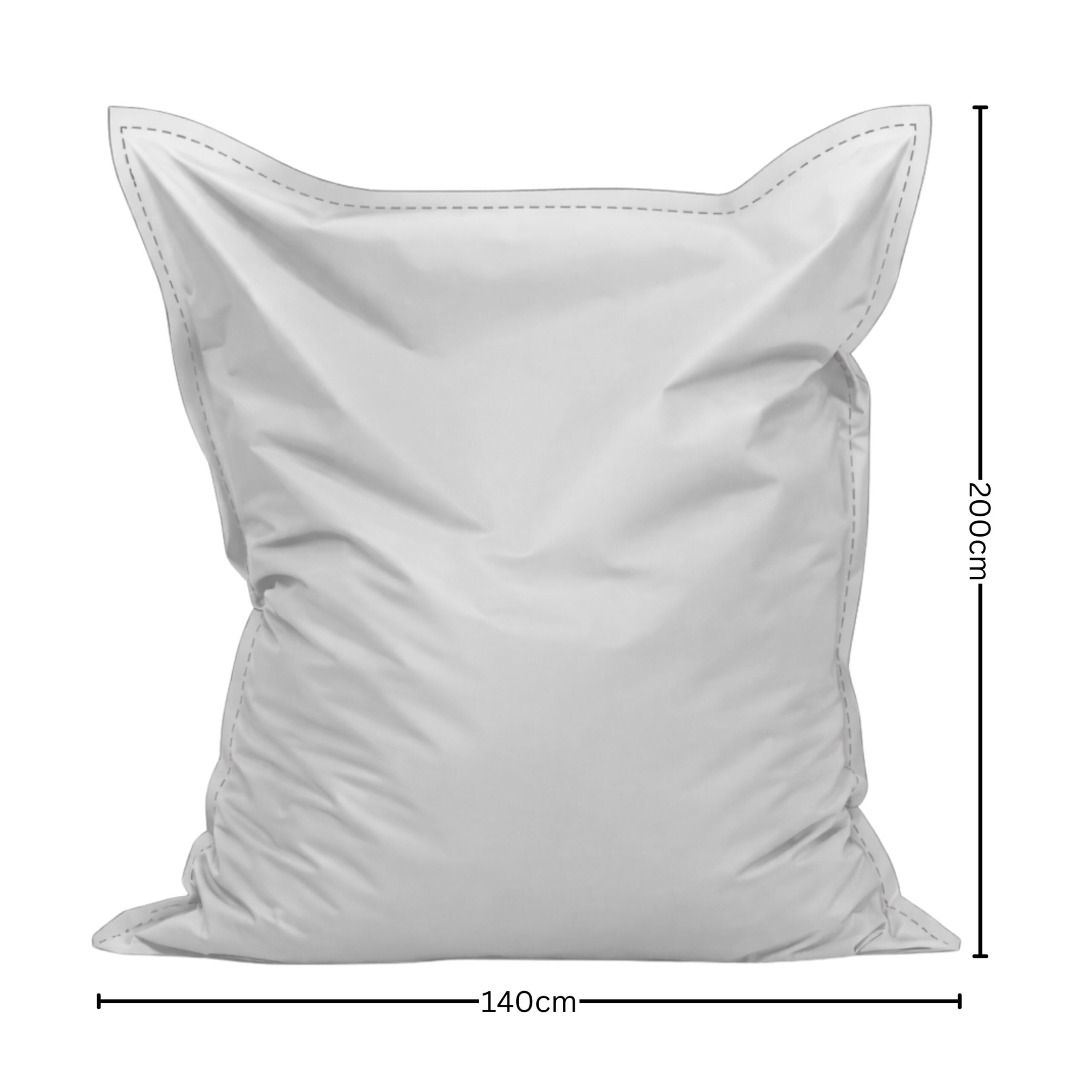 BuBiBag Sitzsack XXL 200x140 cm mit Füllung – Handgefertigt – Bean Bag Indoor & Outdoor – Riesensitzsack Lounge Gästebett – wasserabweisend – Lila