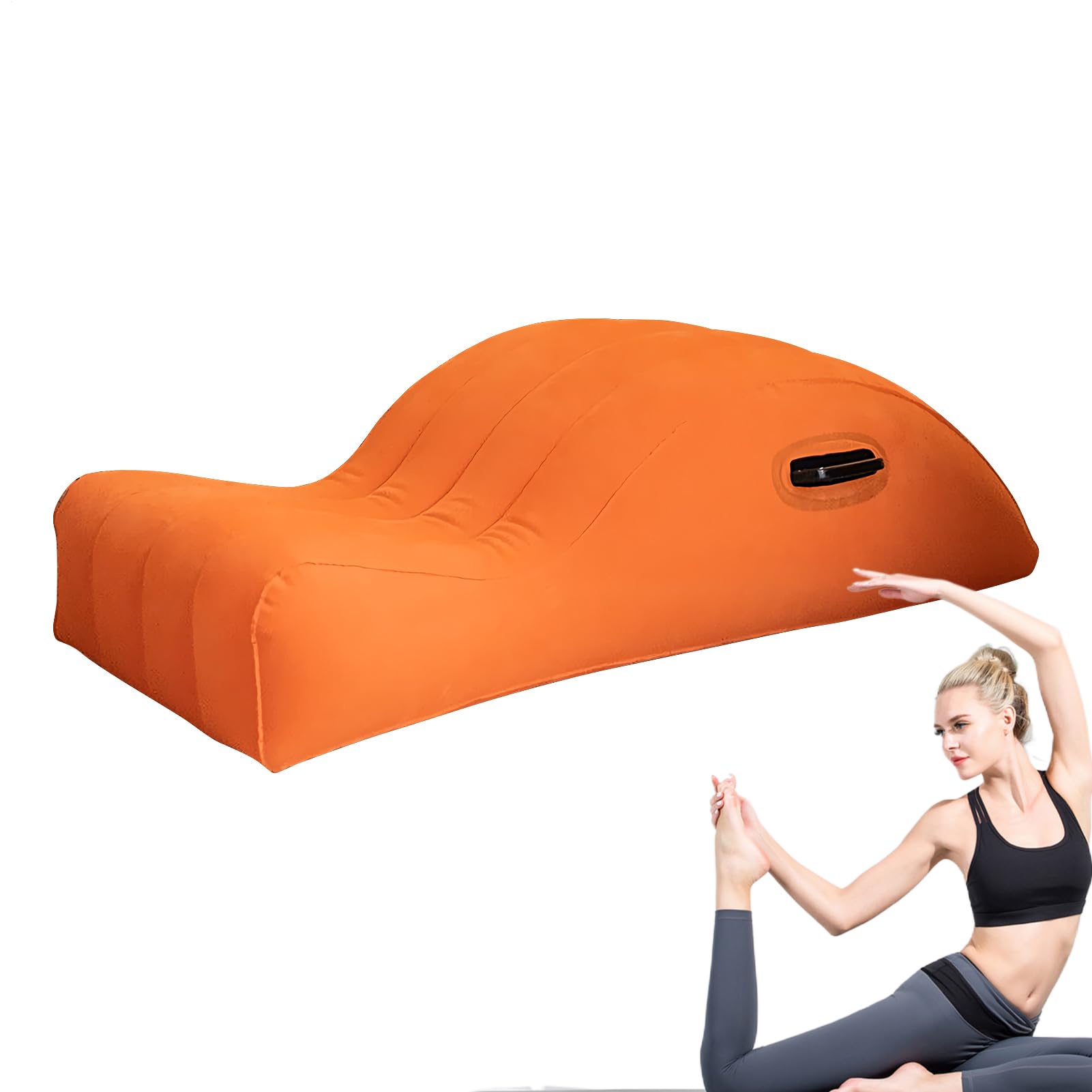 Yoga Chaiselongue Stuhl – Aufblasbare Yoga-Trainingsliege | Faltbarer Pilates-Stuhl, Übungsstützsofa für Heimstudio, Reisen, bequeme Rückenstütze für Entspannung und Flexibilität