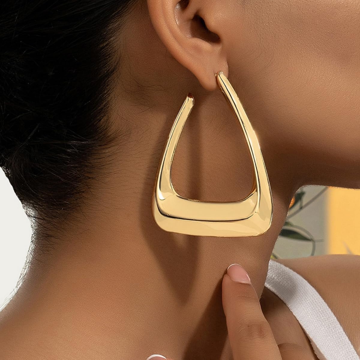 Large Triangle Earrings for Women Geometric Drop Dangle Earrings Geometric Gothic Earrings Earrings Women's Punk Jewelry - Image 5