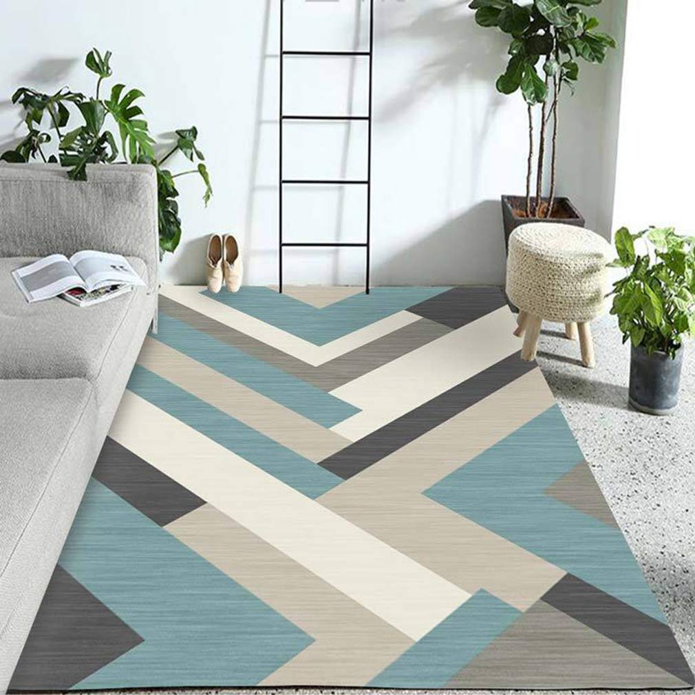 Buy MOXIC Soft Geometric Living Room Area Rugs Rectangular Children Crawling Bedroom Rug Fleece Anti-Slip Carpets Nordic Modern Home Decor Mats Indoor Outdoor Runners Nursery 2' X 6' — BookShops.in