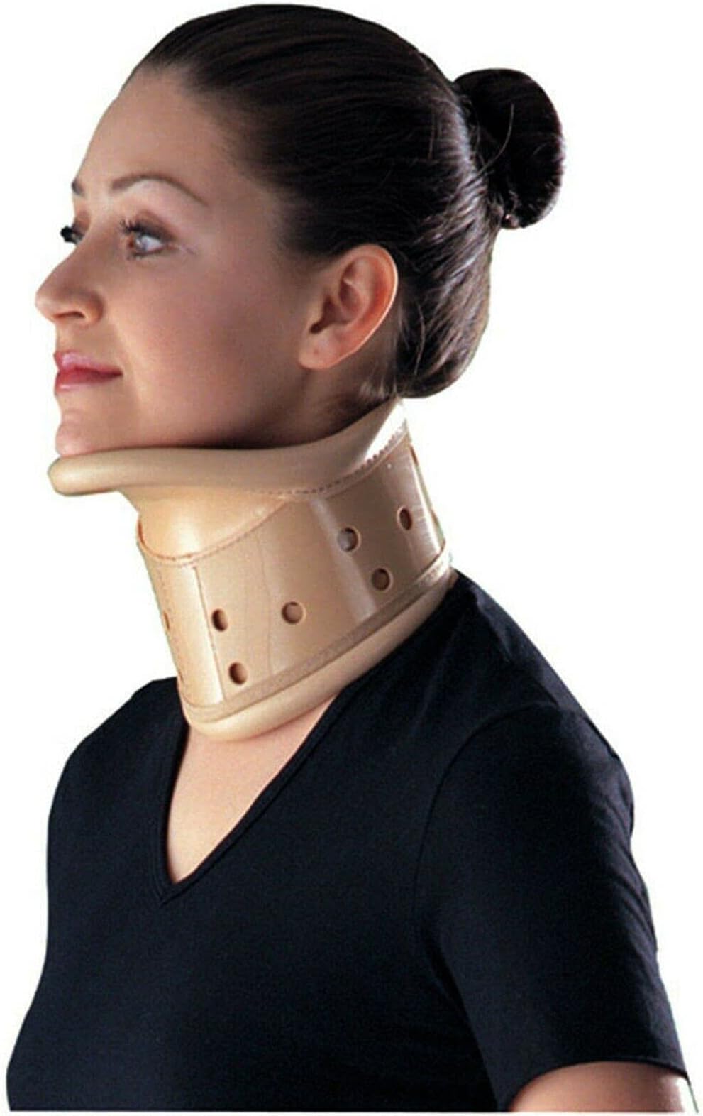 CERVICAL COLLAR NECK SUPPORT By OPPO - Whiplash Injury Pain Brace, Adjustable Post Surgical Support, First Aid Wrap, Fracture & Acute Arthritis, Ventilated Firm Structure With Hook & Loop Closure, UNISEX Neck Support (LARGE)