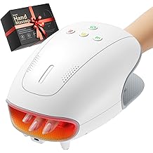 Estefanlo Hand Massager with Heat and Compression, Cordless Hand Massager for Arthritis Pain Relief, 3 Modes Air Compression Finger Massage Device, 2 Heat Levels, Washable Silicone Liner