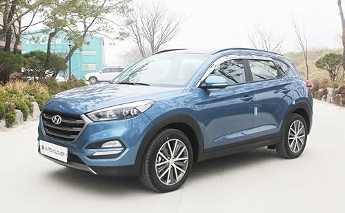 AUTO CLOVER Lot de 6 déflecteurs d'air chromés pour Hyundai Tucson 2015+ Cover