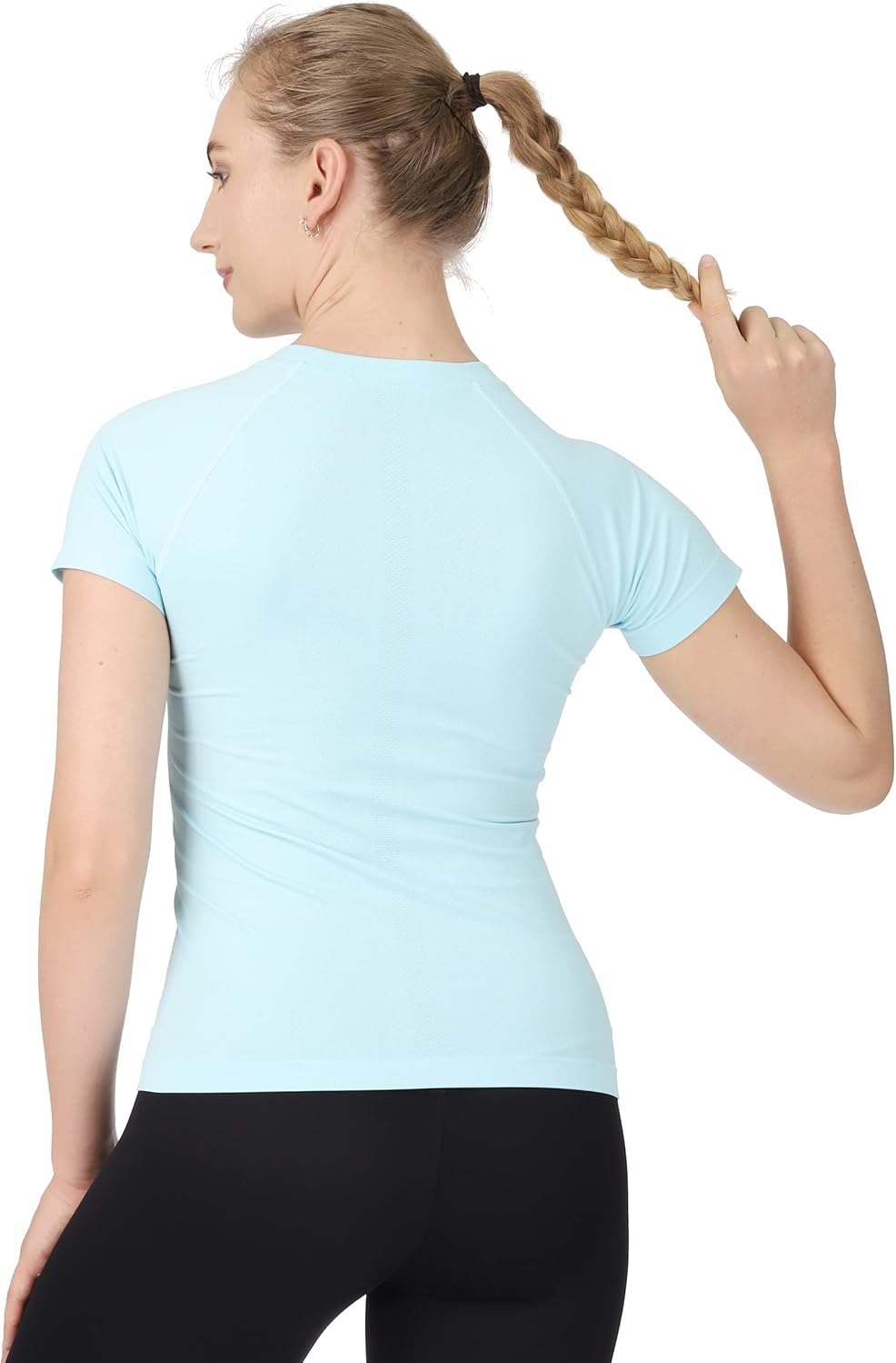 MathCat Workout Shirts for Women,Yoga Short Sleeve Workout Tops,Breathable Athletic Gym Shirt - Image 4