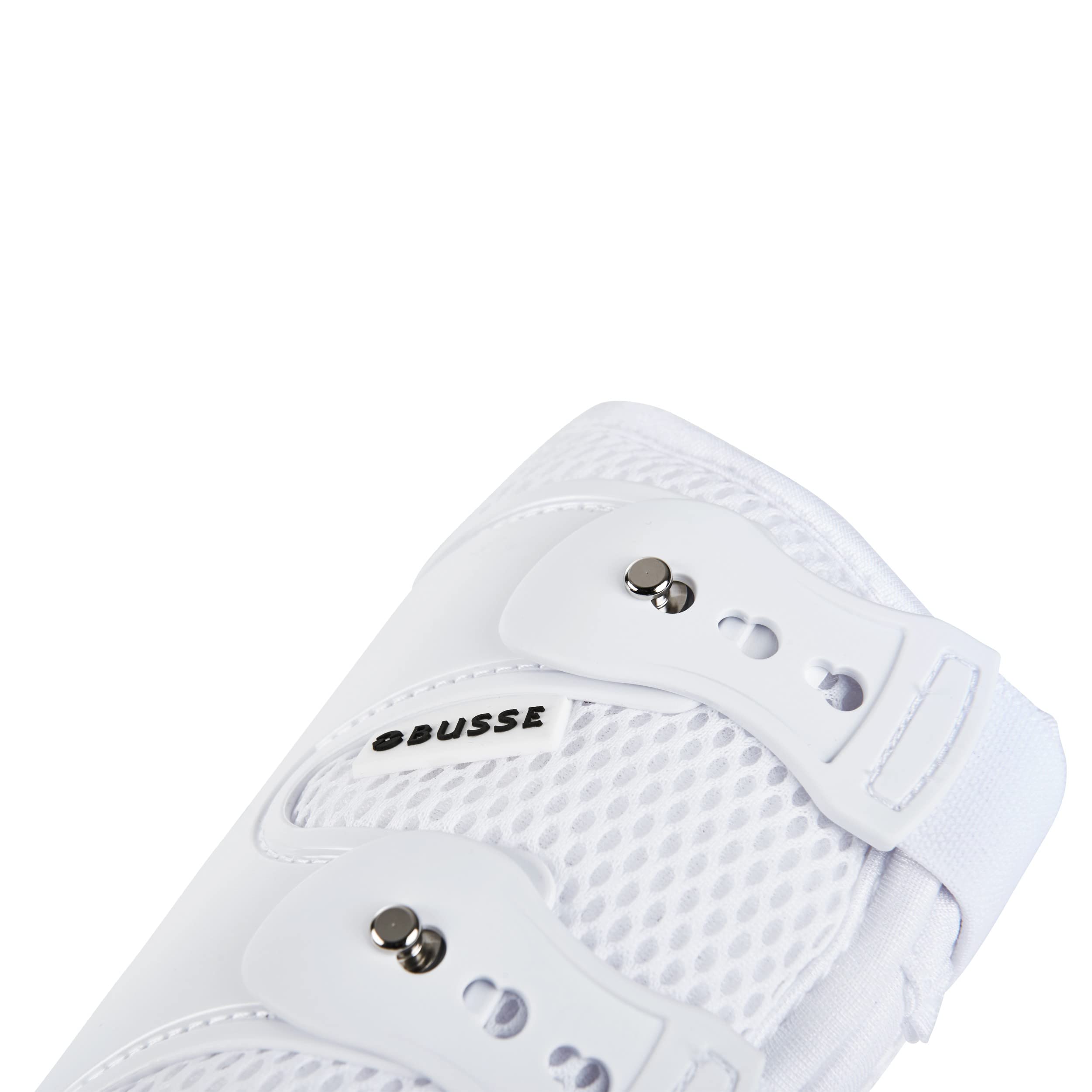 Busse Gamaschen Dressage-PRO-MESH weiß Dressurgamasche stabile Hartschale
