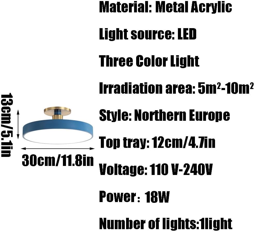 Modern Minimalist Round Metal Ceiling Lamp, LED Flush Mount Ceiling Light, Three-Tone Flat Panel Light, Surface Mount Ceiling Light Fixture, Indoor Energy-Saving Lamps