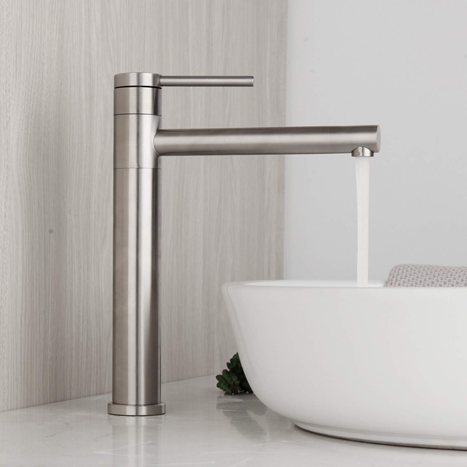 HCFYAUIS 360 Swivel Bathroom Faucet Single Handle Single Hole Deck Mount Hot & Cold Water Tap for Basin Sink Bathtub Faucet Mixer