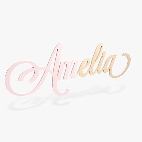 Miniatura 10 de Custom Wood Name Sign for Nursery or Kids Room  Instant Font Preview + Multiple Styles Available Unpainted, Painted, or Stained  Personalized Baby