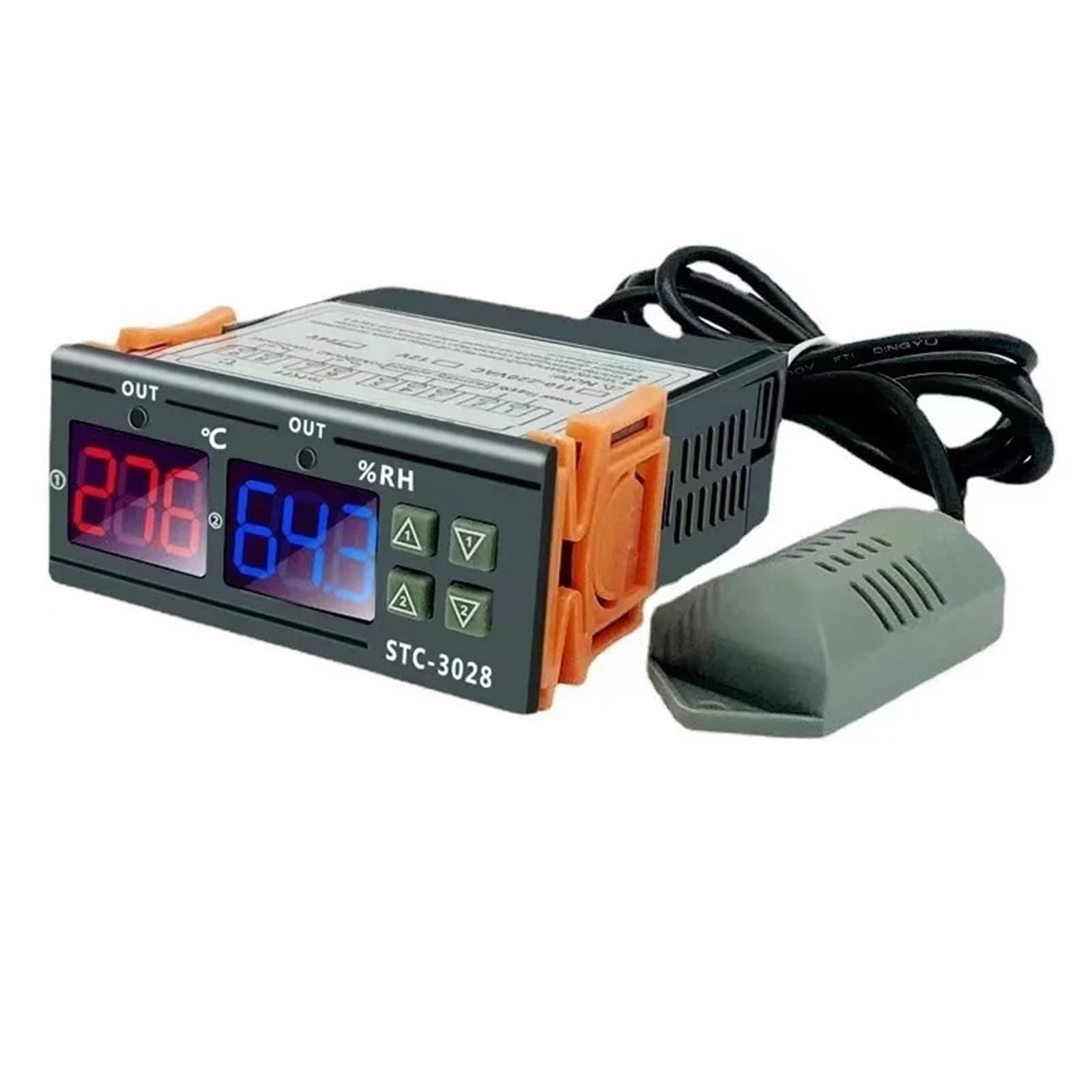 1 pz Doppio termostato digitale Controllo temperatura umidità STC-3028 Termometro Igrometro Incubatrice Controller AC 220V DC 12V 24V(STC-3028 110-220V)