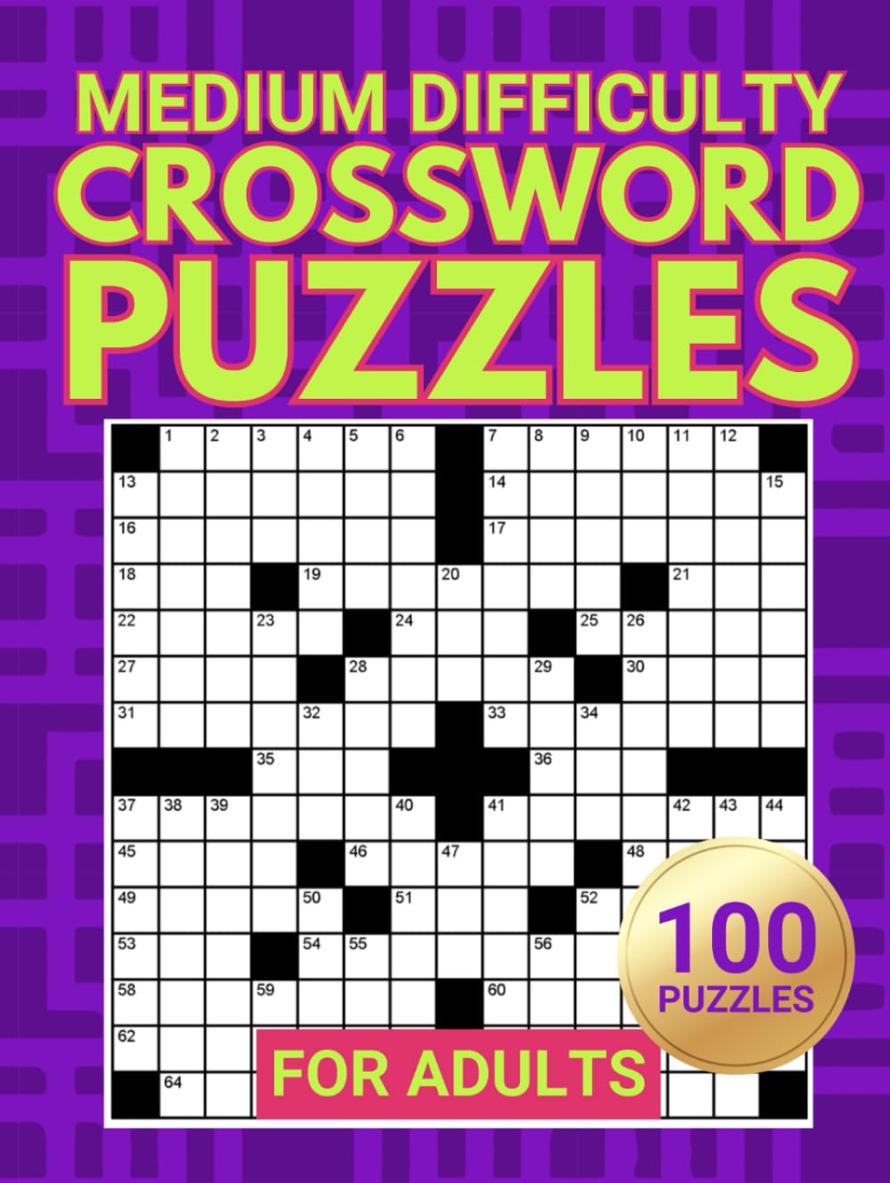 Medium Crossword Puzzle Book: Challenge the Brain with these Word Activity Games for Adults and Seniors (Crossword Puzzles for Adults and Seniors)