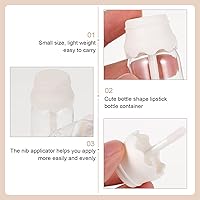 Vista 7 de Tubos vacíos de brillo de labios, 20 unidades de mini contenedores reutilizables transparentes de brillo de labios vacíos para bálsamos labiales