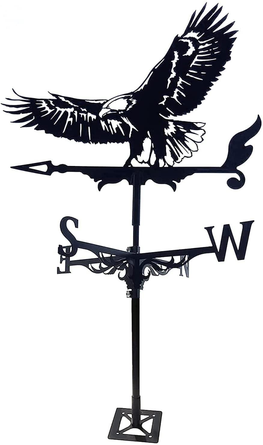 TAXXII Weather Vane Animal Metal Vintage Black Weathervane Wind Direction Indicator for Outdoor Garden Roof Paddock Decoion Vane-15