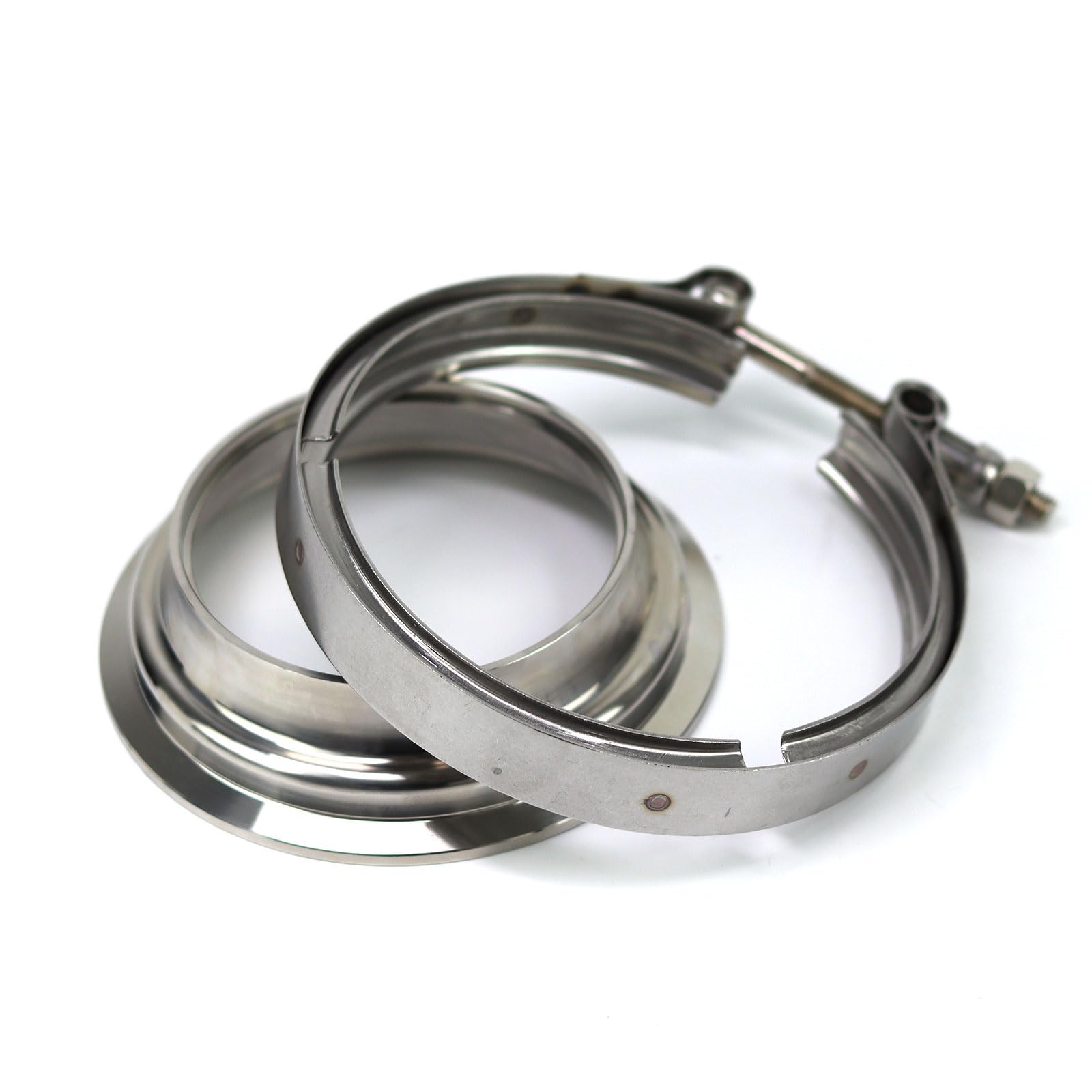 Kit De Abrazadera Y Brida De Acero Inoxidable Para Turbo Borg Warner - Diámetro 3.5 Pulgadas, Carcasa De 105 Mm
