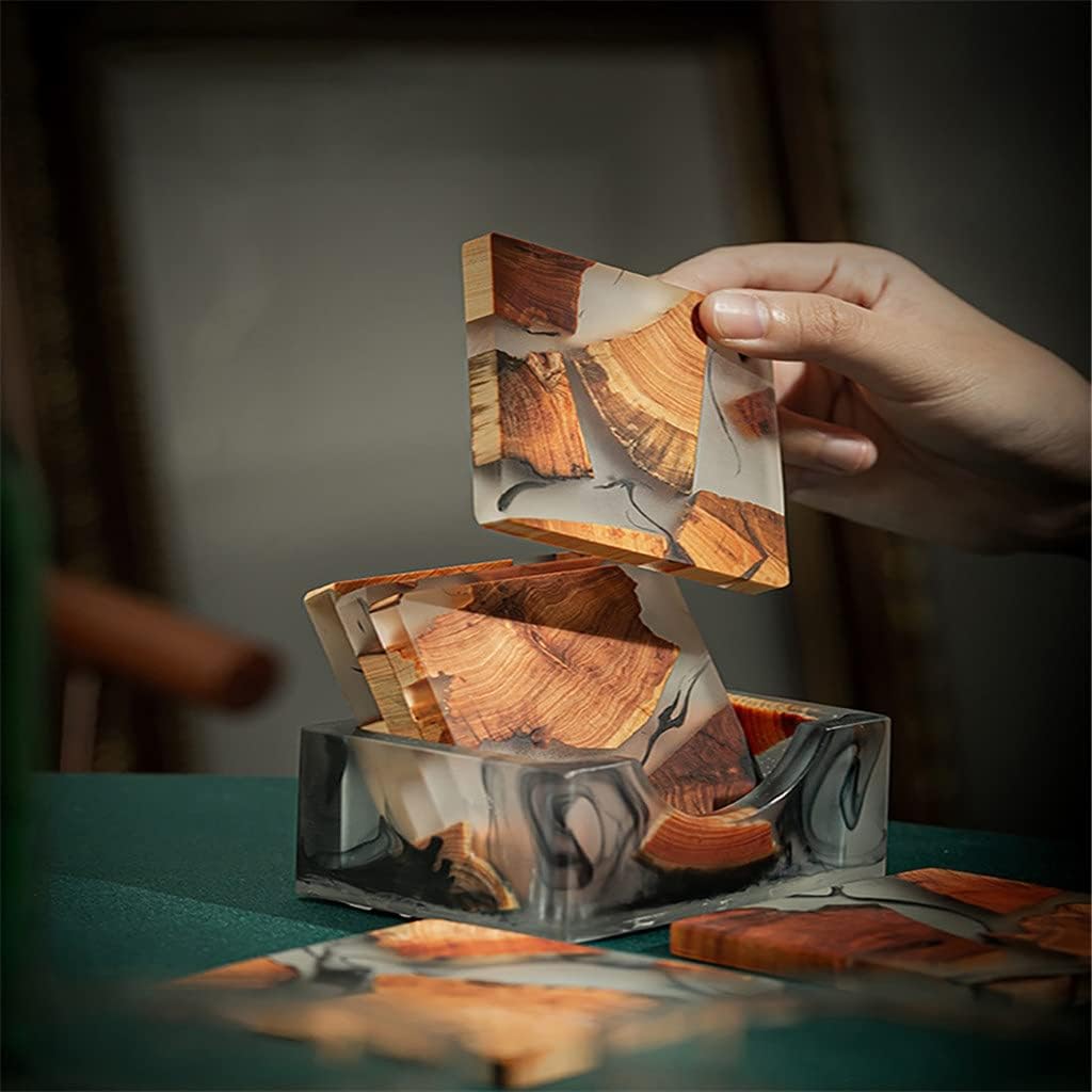 6pcs Wooden Tea Coaster Coffee Pad Simple Cup Holder Japanese Gasket Ceremony Spare Parts Household Thuja Mat