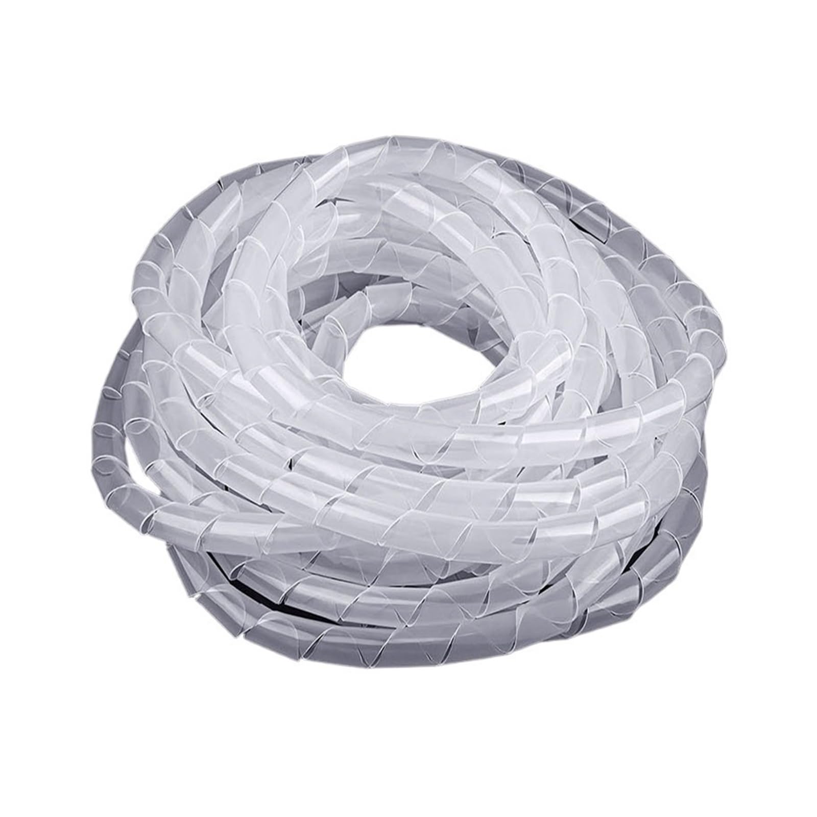 Hbaldtedc White Spiral Cable Wrap Tidy Tube Organizer, 6Mm-30Mm Cable Sleeve Cover Tube Pipe(,Id 25Mm 10 Meters)