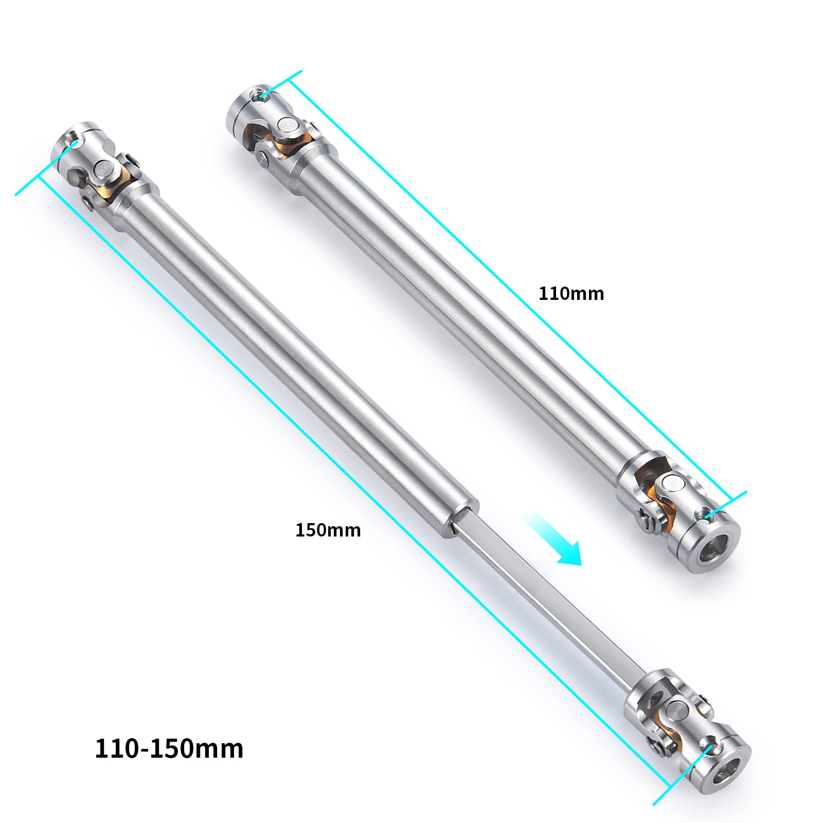 Amazon | TRZX RC 金属ドライブ シャフト 40 ～ 260 mm アップグレード