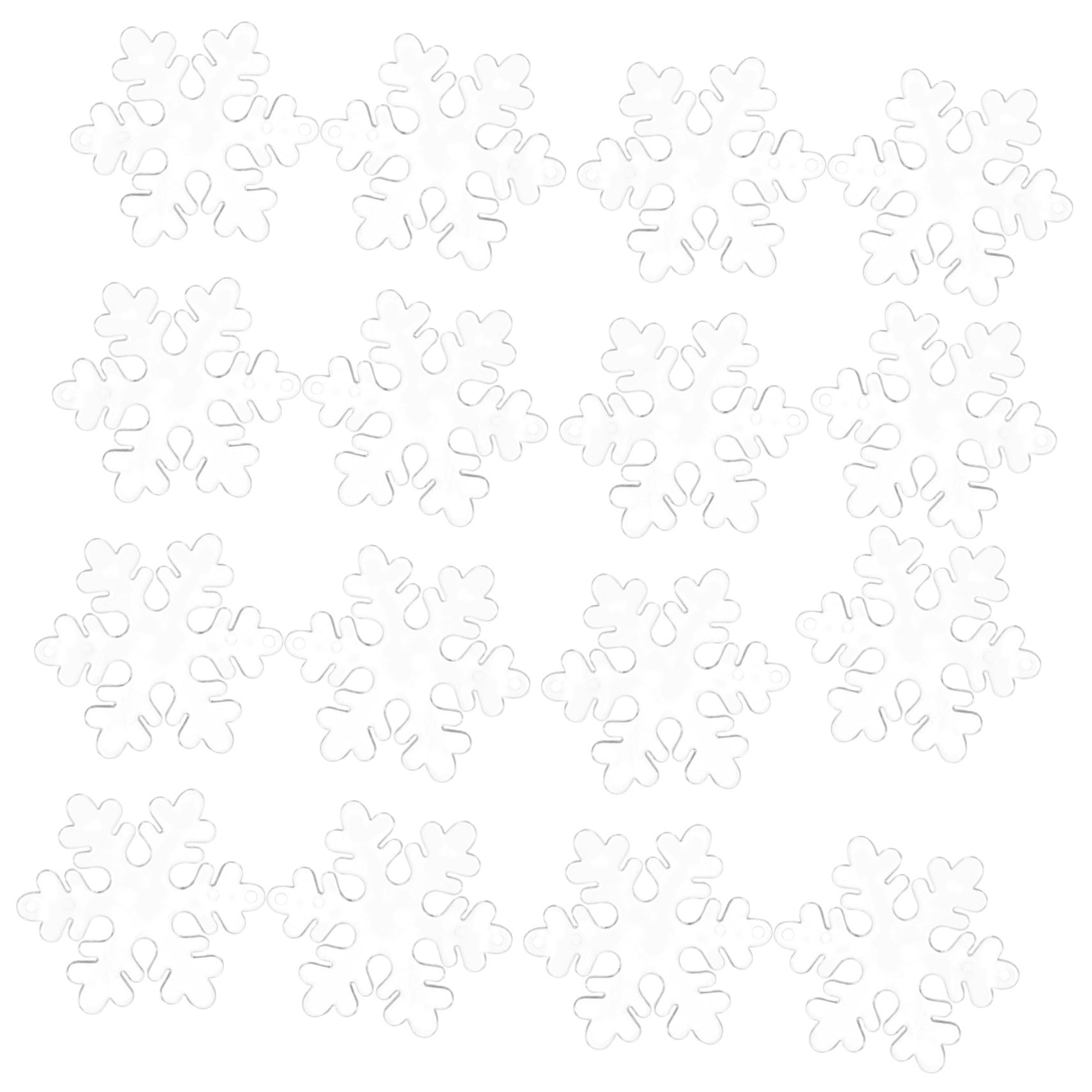 TOPBATHY 400 STK transparente Schneeflocke weihnachtliche hängende Schneeflockendekoration Winterdekoration zum Aufhängen Weihnachts Party christbaumanhänger Weihnachtsbaum Acryl
