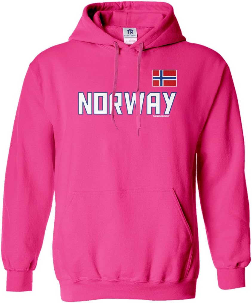 Threadrock Women's Norway National Pride Hoodie Sweatshirt