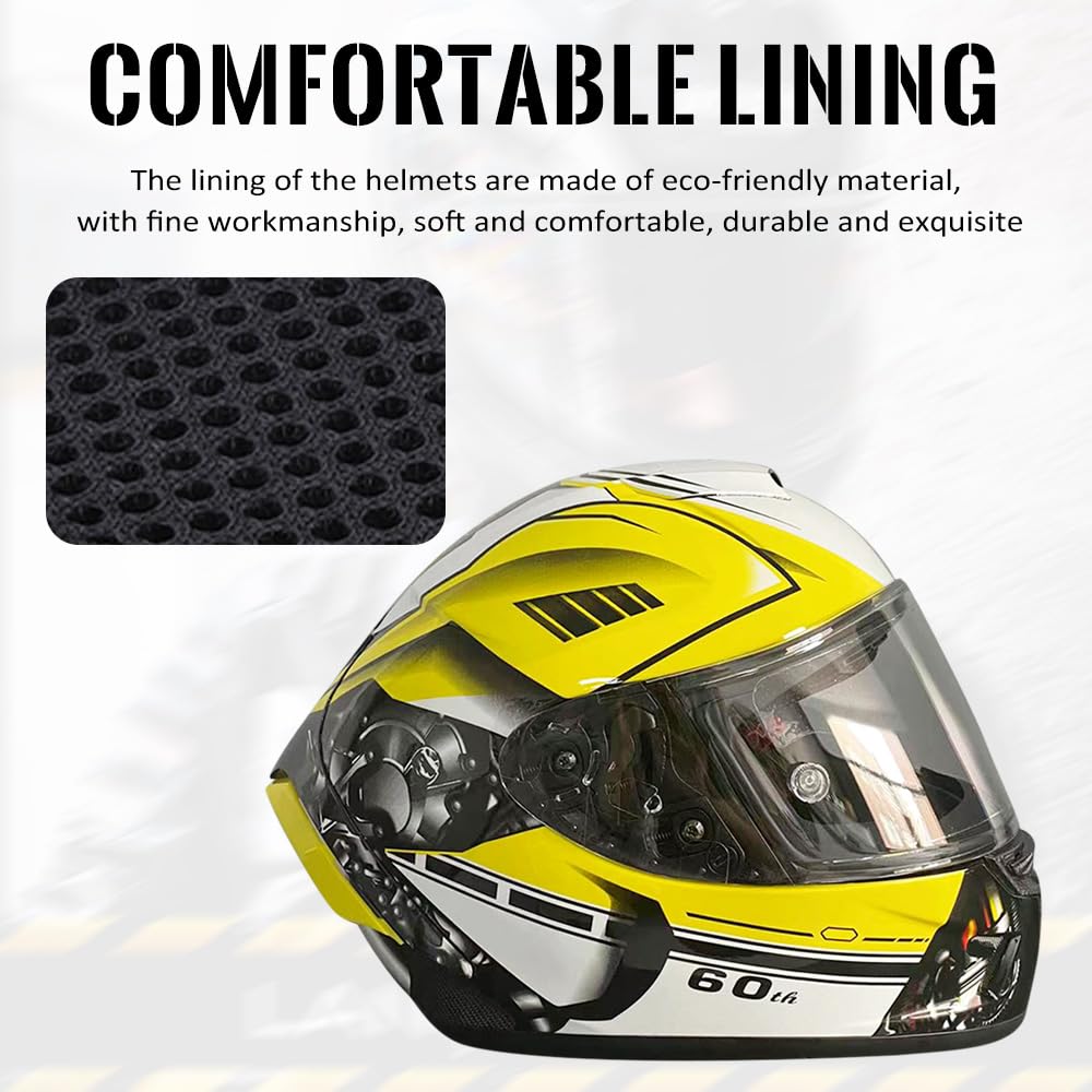 Shkalacar Casco Moto Unisex Adulto, Casco de Calle de Cara Completa, Casco Moto Integral Four Seasons Street Touring Casco de Moto 5 Estilo E Tamaño M,L,XL