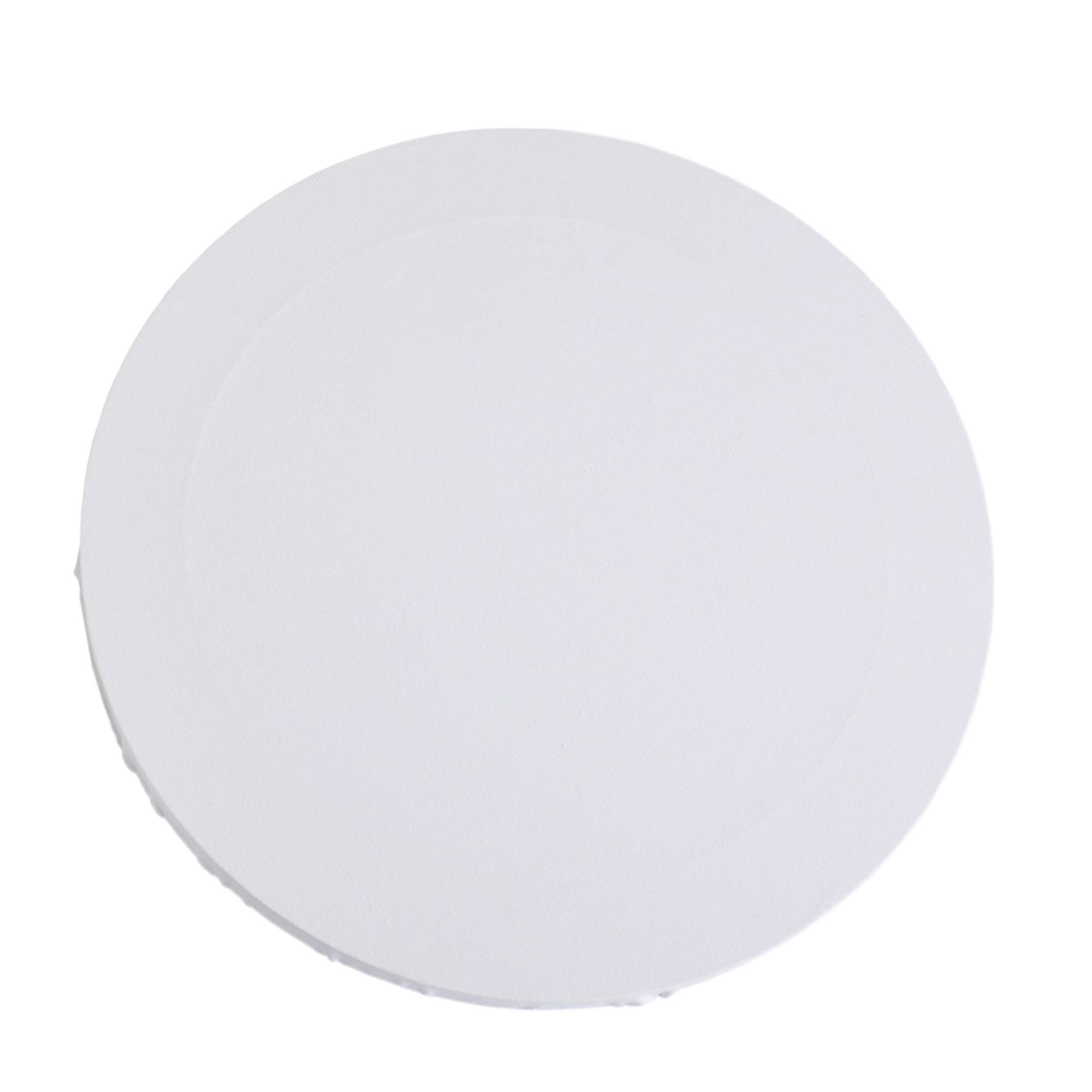 8 Pack Round Canvases for Painting, Pre Stretched Cotton Canvas Boards, Circle Shaped Art Canvas Panels for Acrylic Painting, Pouring, Oil Paint - Inc