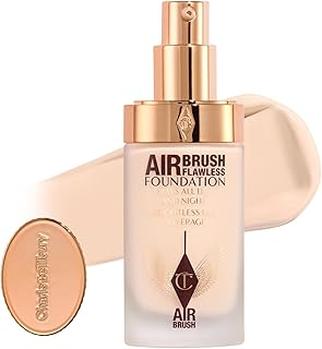 Charlotte Tilbury Airbrush Flawless Matte Foundation - Full Coverage Liquid Makeup with a Natural-Matte Finish - Smoothes & Blurs Pores - Waterproof & Transfer Resistant